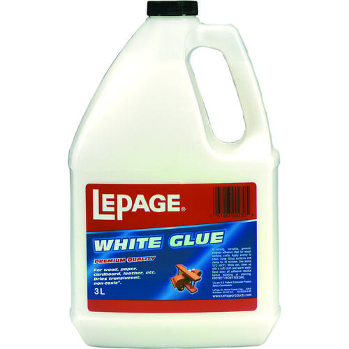 LePage 531252 Multi-Purpose Glue, White, 3 L Jug