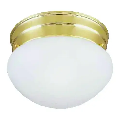 Single Light Round Ceiling Fixture, 120 V, 60 W, 1-Lamp, A19 or CFL Lamp