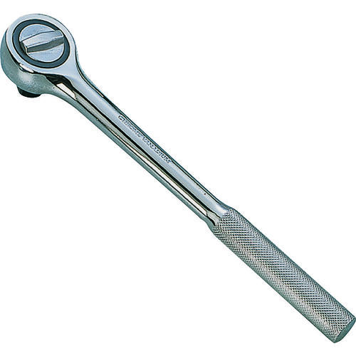 Ratchet Handle with Cap, 19 in OAL, Chrome Silver