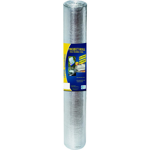 ASII48X10 Insulation Roll, 10 ft L, 48 in W, 5/16 in Thick, 40 sq-ft Coverage Area, Aluminum/Metalized Polyethylene