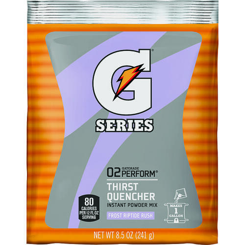 Gatorade 33665 Thirst Quencher Instant Powder Sports Drink Mix, Powder, Riptide Rush Flavor, 8.5 oz Pack