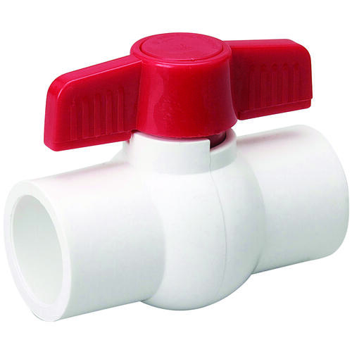 B&K 107-639 Ball Valve, 2-1/2 in Connection, Compression, 150 psi Pressure, Manual Actuator, PVC Body