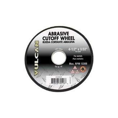 Type 1 Cut-Off Wheel, 4-1/2 in Dia, 3/32 in Thick, 7/8 in Arbor, Premium, Aluminum Oxide Abrasive Black