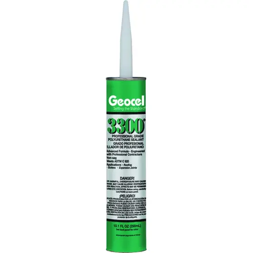 GEOCEL 68103 3300 Series Polyurethane Sealant, Black, Liquid, 10.1 oz Cartridge