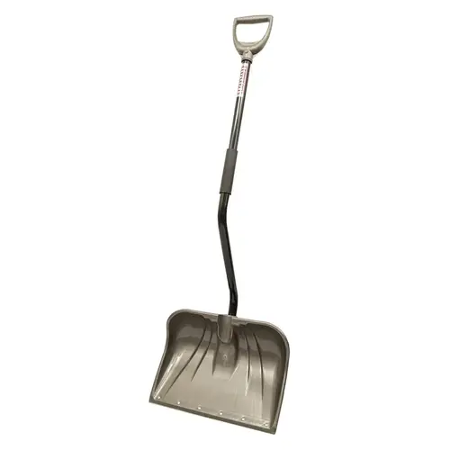Rugg 26PBSW-S Snow Shovel, 18 in W Blade, 13 in L Blade, Combo Blade, Polyethylene Blade, Steel Handle