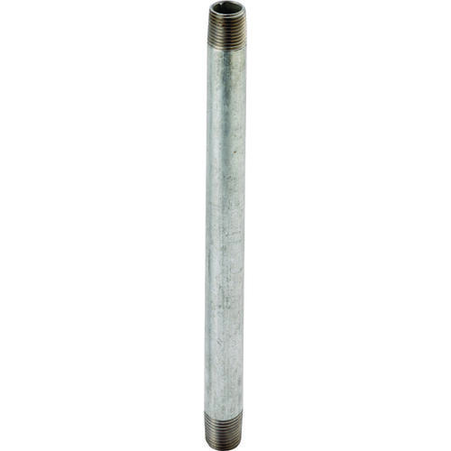 Pipe Nipple, 3/8 in, Threaded, Steel, 1-1/2 in L