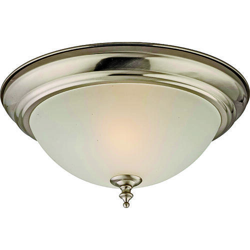 Two Light Flush Mount Ceiling Fixture, 120 V, 60 W, 2-Lamp, A19 or CFL Lamp