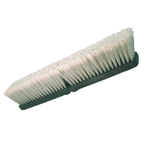 BIRDWELL 2019-12 Broom Head, Threaded, 3 in L Trim, Polypropylene/Polystyrene Bristle, Gray