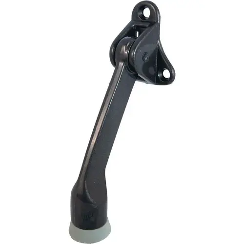 Door Holder, 4-7/8 in H, Wall Mounting, Rubber/Zinc, Bronze