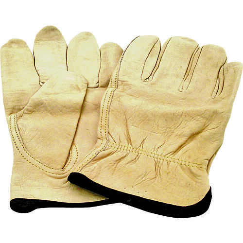 Diamondback GV-DK603/B/L Driving Gloves, Men's, L, Keystone Thumb, Elastic Cuff, Grain Leather Pair Cream Color