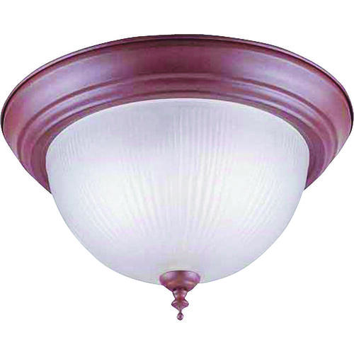 Ceiling Light Fixture, 0.5 A, 120 V, 60 W, 2-Lamp, A19 or CFL Lamp, Metal Fixture