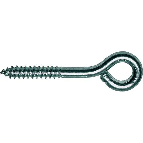 Screw Eye, 7.15 mm Dia Wire, 8.5 mm Thread, 1-1/8 in L Thread, 2-5/8 in OAL, 260 lb Working Load, Steel - pack of 500