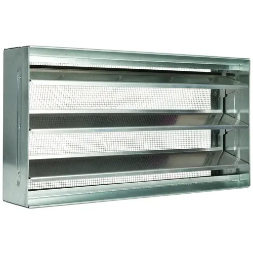 Foundation Vent, 15-3/8 in W, 8 in H, 73 sq-in Net Free Ventilating Area, Aluminum