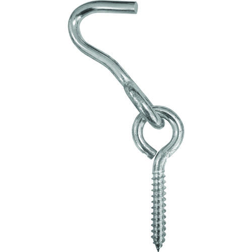 ProSource LR-404-PS Hammock Hook, 1-1/4 in Opening, Steel, Silver, Zinc