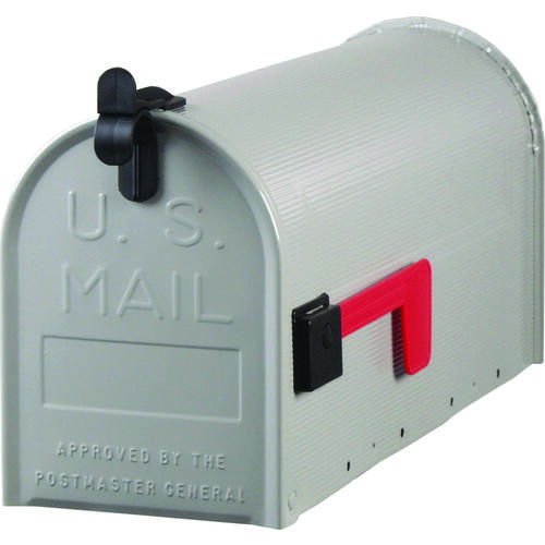 Grayson Series ST100000 Rural Mailbox, 800 cu-in Capacity, Galvanized Steel, Powder-Coated, 7 in W