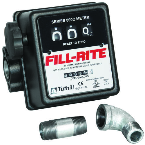 Flow Meter Kit, 3/4 in Connection, NPT, 5 to 20 gpm, 50 psi Pressure, 3-Digit Display