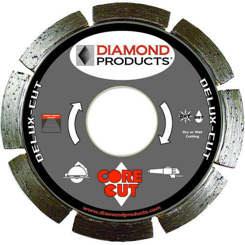 Diamond 22783 Circular Saw Blade, 6 in Dia, 7/8 in Arbor, Applicable Materials: Concrete