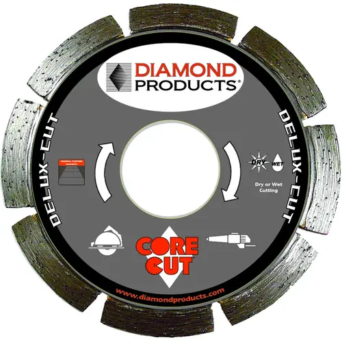 Circular Saw Blade, 6 in Dia, 7/8 in Arbor, Applicable Materials: Concrete