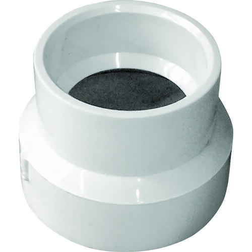 Reducing Coupling, 2 x 1-1/2 in, Hub, PVC, White