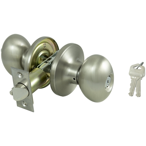 Entry Knob Lockset, TYL Tubular, Satin Nickel