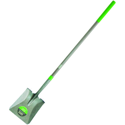 Ames 25337100 Square Point Shovel, 9-3/4 in W Blade, Steel Blade, Fiberglass Handle, Cushion Grip Handle