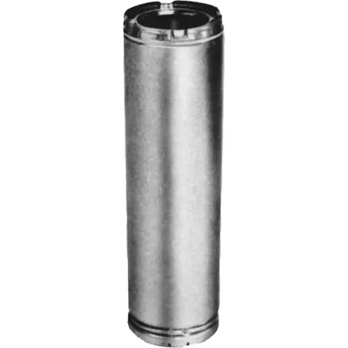 Chimney Pipe, 11 in OD, 12 in L, Galvanized Stainless Steel