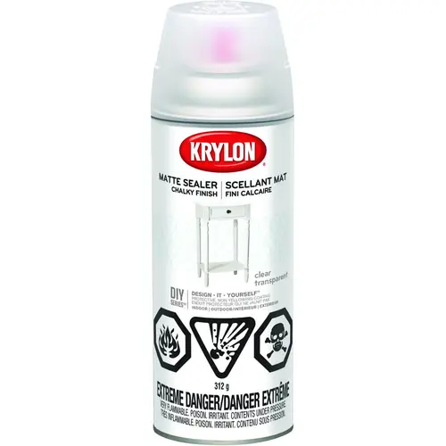 4117 Chalky Finish Paint Sealer, Liquid, Clear, 12 oz, Aerosol Can