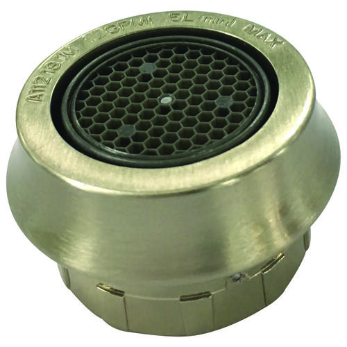 Faucet Aerator, 55/64 in Female, Plastic, Brushed Nickel, For: Bathroom Faucet SKU#2128619