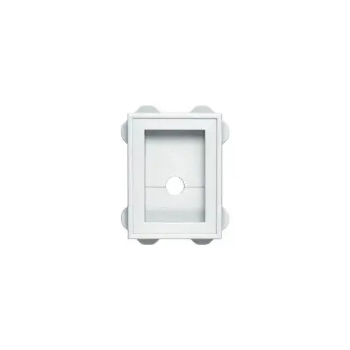 Builders Edge 130030003001 Mounting Block, 6-3/4 in L, 5 in W, White