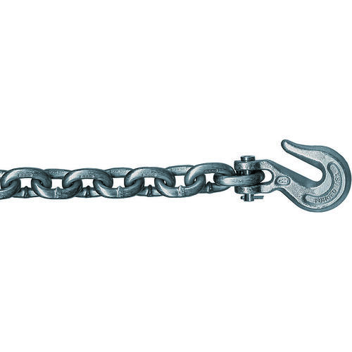 ANCRA 49958-38-20 Transport Chain Assembly with Clevis Hook, 3/8 in, 20 ft L, 5400 lb Working Load, 43 Grade