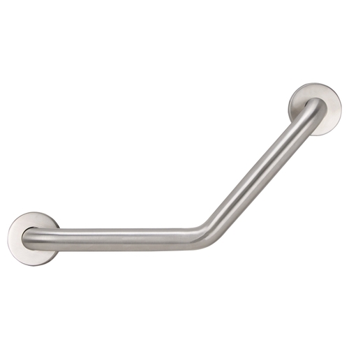 Grab Bar, 16 in L Bar, Stainless Steel, Wall Mounted Mounting