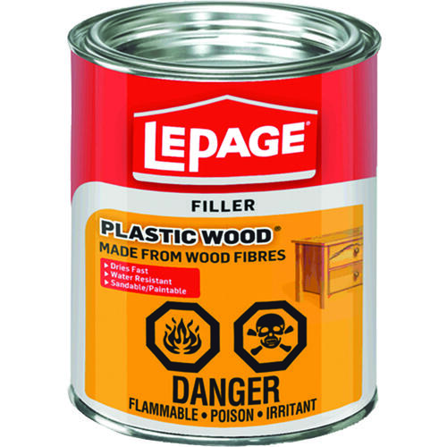 Wood Filler, Paste, Acetone, Light Tan, 946 mL Tin