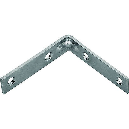 Corner Brace, 1 in L, 1 in W, 1/2 in H, Steel, Zinc-Plated, 1.8 mm Thick Material - pack of 25