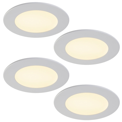 SLIMLED Classic Series Recessed Downlight, 9 W, 100 to 135 V, LED Lamp, White - pack of 4