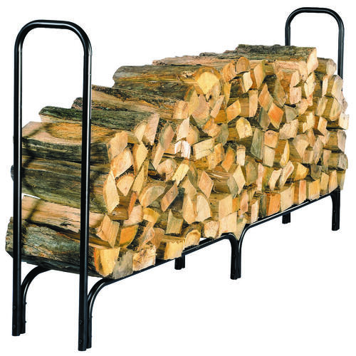 Extra Large Log Rack, 13 in W, 96 in D, 45 in H, Steel Base, Powder-Coated, Black