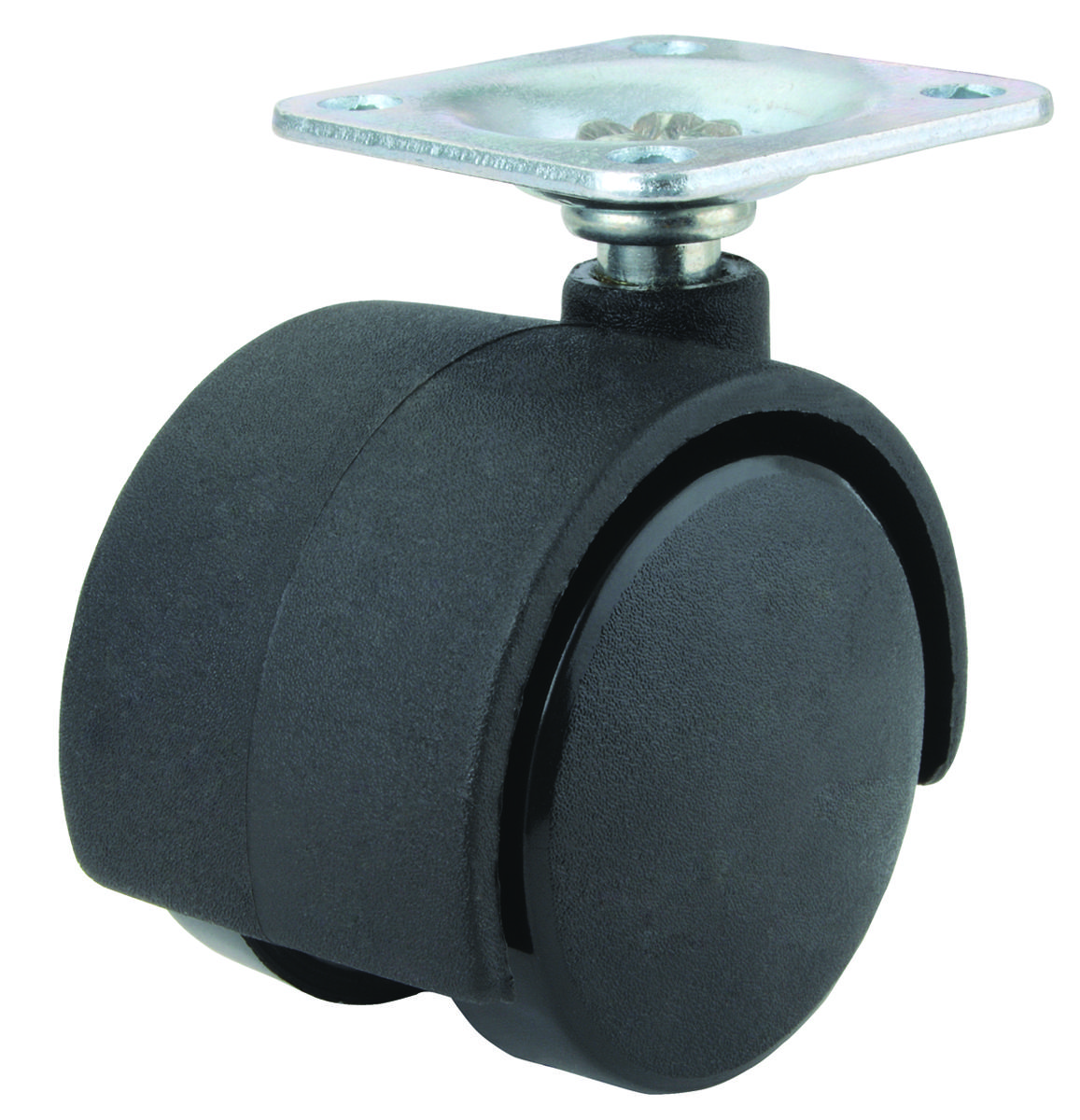 ProSource JC-F04-PS Caster, 2 in Dia Wheel, 47 mm W Wheel, Nylon Wheel, Black, 75 lb, Steel Housing Material - pack of 2