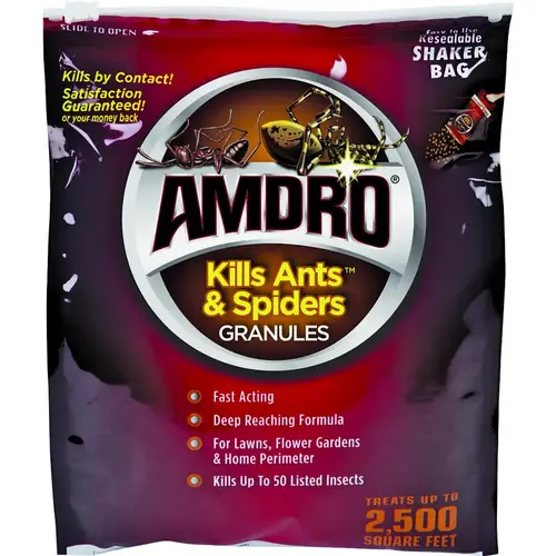 Ant/Spider Killer, Granular, 3 lb Bag Brown/Gray/Tan