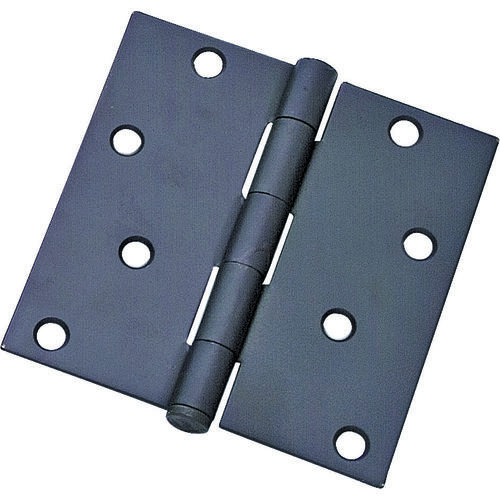 Square Corner Door Hinge, Steel, Oil-Rubbed Bronze, Loose Pin, 180 deg Range of Motion