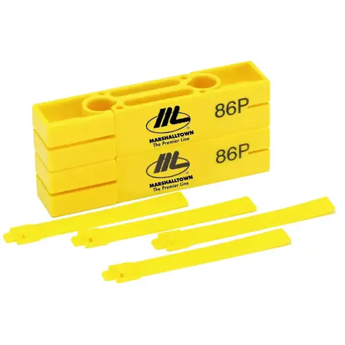 Line Block and Twig, 5 in L, 2-1/4 in W, HDPE, Bright Yellow