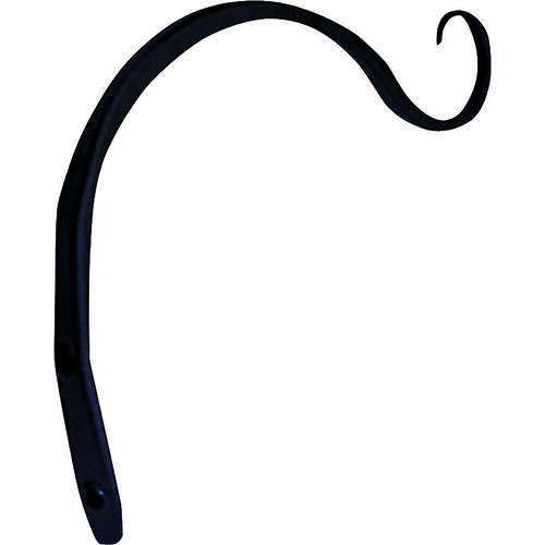 Landscapers Select GF-3022 Hanging Plant Hook, 5-3/4 in L, Black, Powder-Coated, Wall Mount Mounting