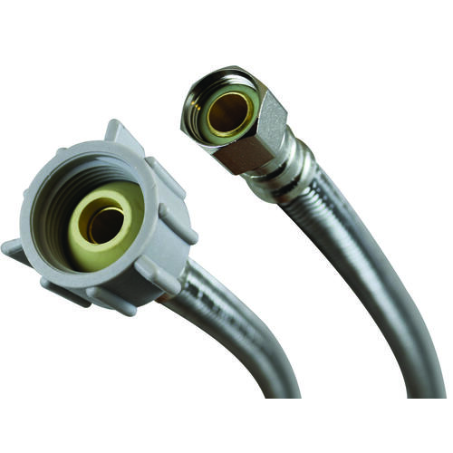Fluidmaster B1TO9C Click Seal Series B1T09C Toilet Supply Line, Flexible, 3/8 in Inlet, Compression Inlet, 7/8 in Outlet