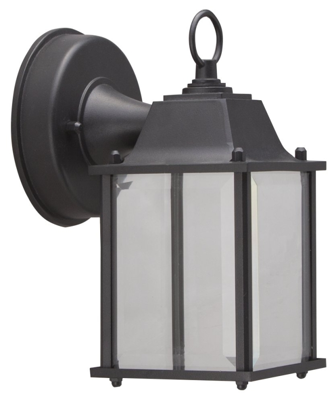 Boston Harbor 0038-WD-BK Outdoor Wall Lantern, 120 V, 6.65 W, LED Lamp, 320 Lumens Lumens, 3000 K Color Temp