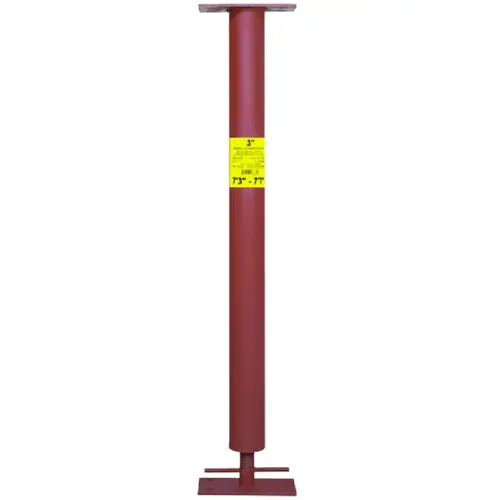 Marshall Stamping AC370/3704 Extend-O-Column Series Round Column, 7 ft to 7 ft 4 in Red