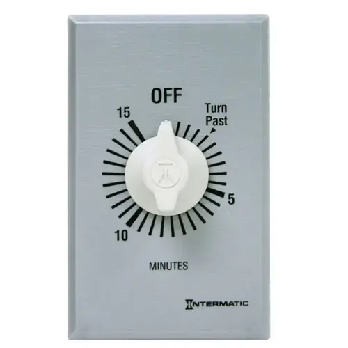 Timer, 20 A, 125 V, 15 min Time Setting, Gray