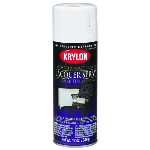 Lacquer Paint, Gloss, Liquid, Clear, 12 oz, Aerosol Can