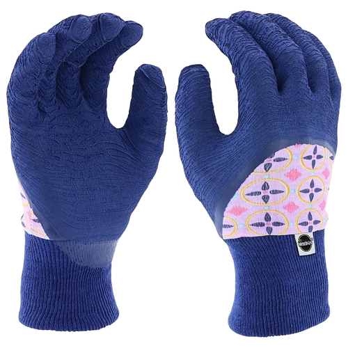 Miracle-Gro MG20802/WML MG20802-W-ML Jersey Garden Gloves, Women's, M/L, Knit Cuff, Foam Latex Coating, Latex Glove, Assorted