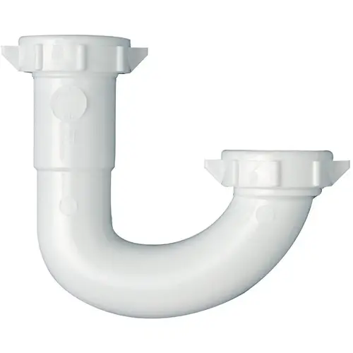 J-Bend, 1-1/4 in, Plastic, White