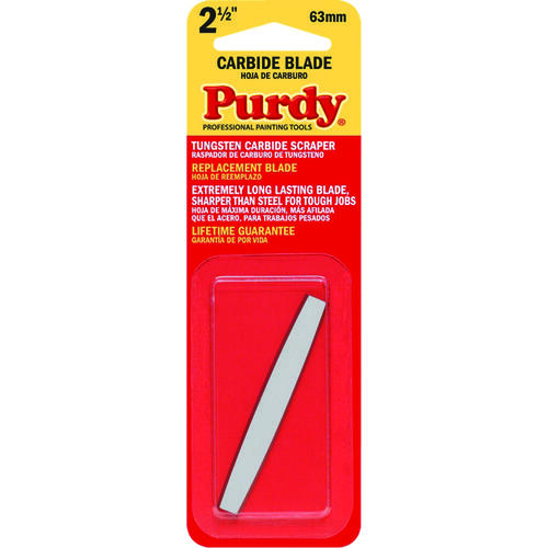 Purdy 144900235 900235 Scraper Blade, 2-1/2 in W Blade, Tungsten Carbide Blade
