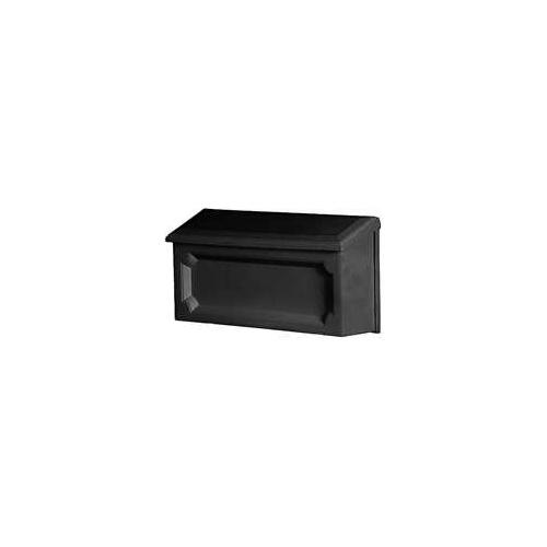 Windsor Series WMH00B04 Mailbox, 288.6 cu-in Capacity, Polypropylene, Black, 15-1/2 in W, 4.7 in D