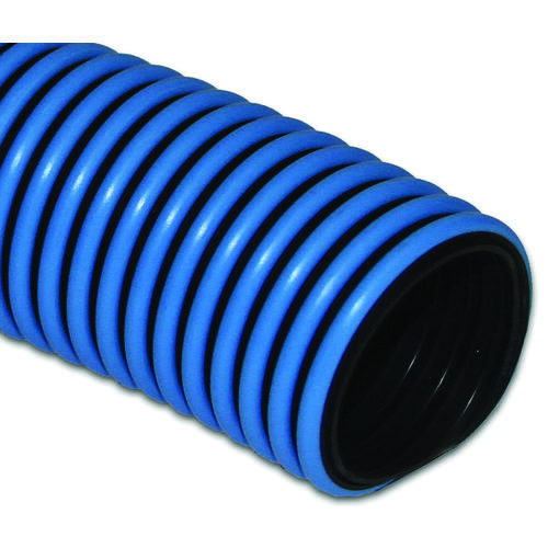 Pool Vacuum Hose, 1-1/4 in ID, 50 ft L, Polyethylene, Black/Blue